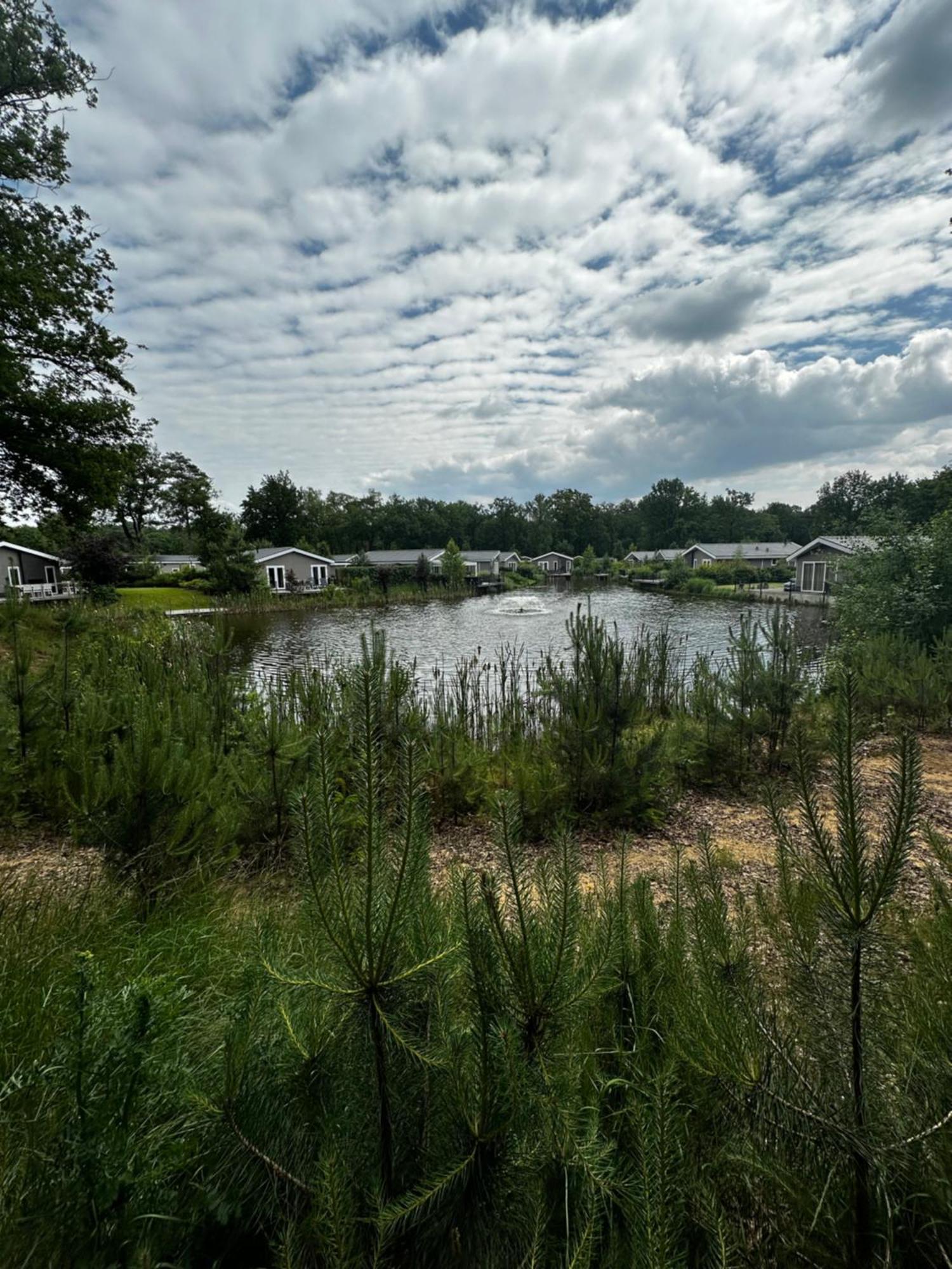 Dubbele Chalet Op Recreatiepark Topparken Op De Veluwe In Beekbergen Met Grote Vrije Tuin En Eigen Parkeerplaats Villa Dış mekan fotoğraf